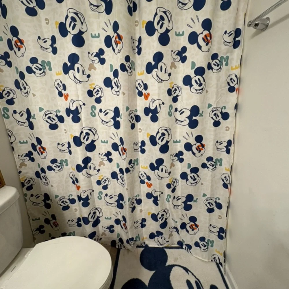 Disney Mickey Mouse Navy, White & Accent Shower Curtain